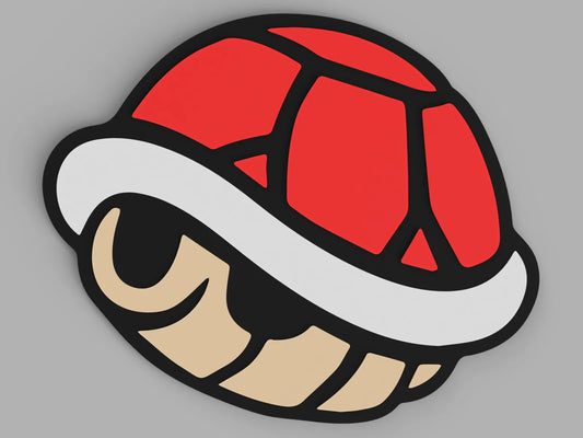 Super Mario Koopa Shell PLA 3D Baskı Bardak Altlığı – Kırmızı Kaplumbağa Kabuğu